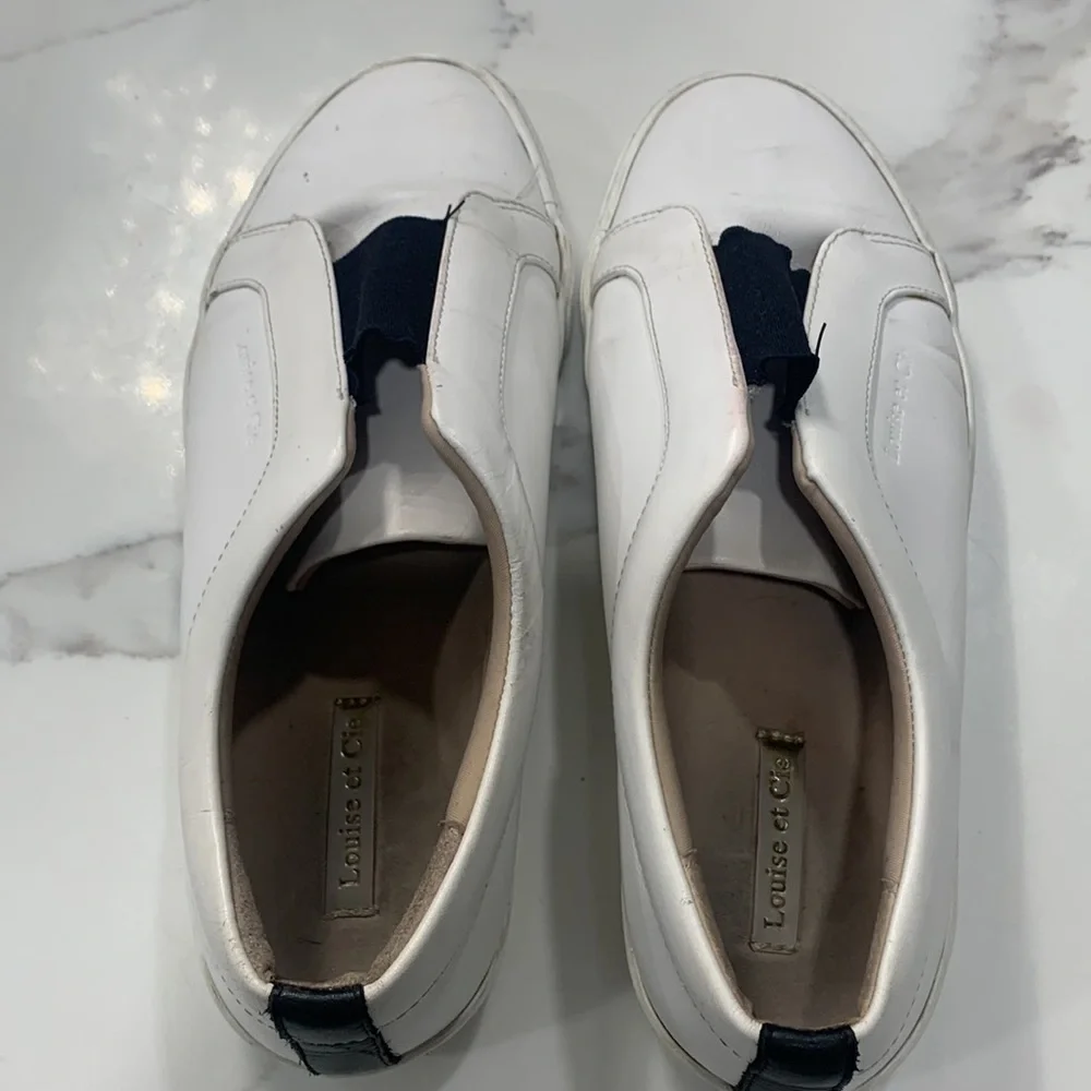 Louise et‎ Cie Lo-Bette White Leather Sneakers. Size 7.5